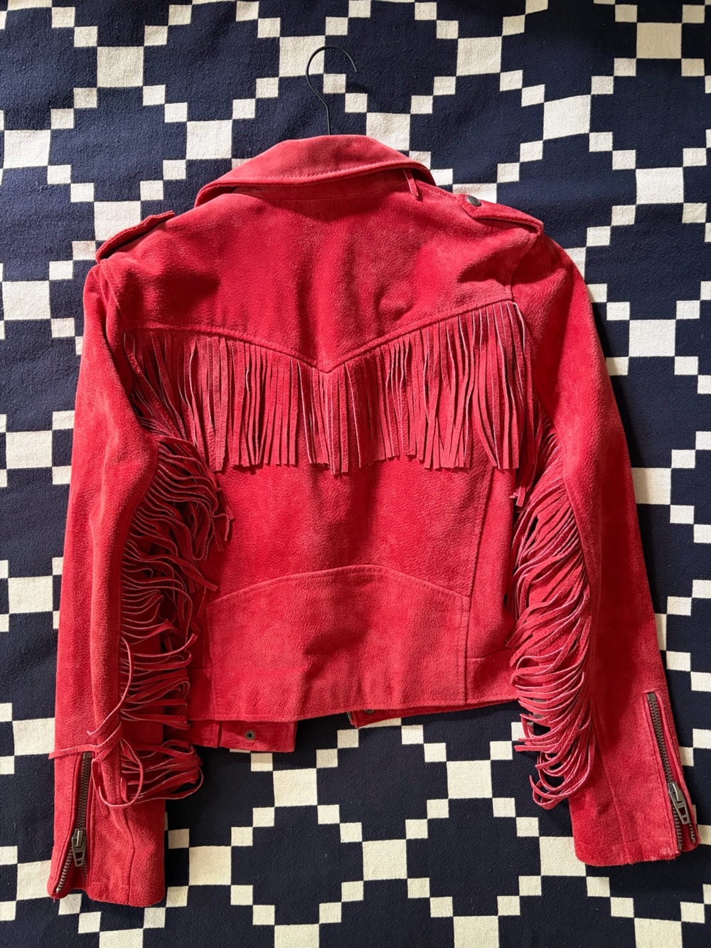 Blank NYC Suede Leather Fringe Moto Jacket - Picture 2 of 4
